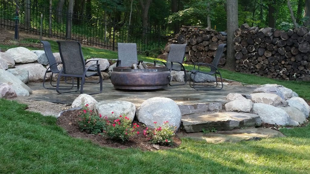 Fire Pit Installation in Kalamazoo | Platinum Ponds & Landscaping