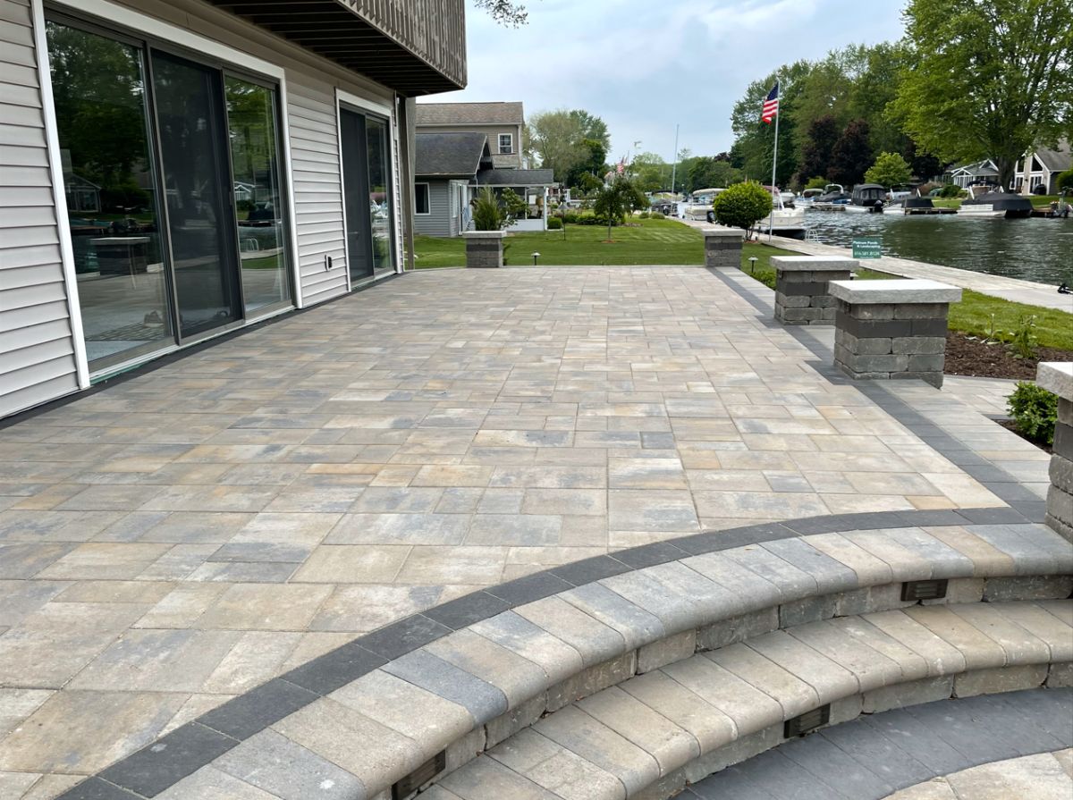 Patio on lake